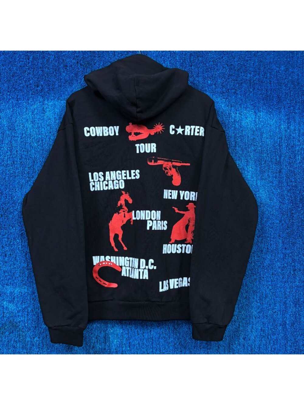 Beyoncé Cowboy Carter 2025 Tour Date Country Zip-Up Hoodie L